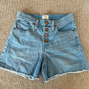JCrew denim button up shorts